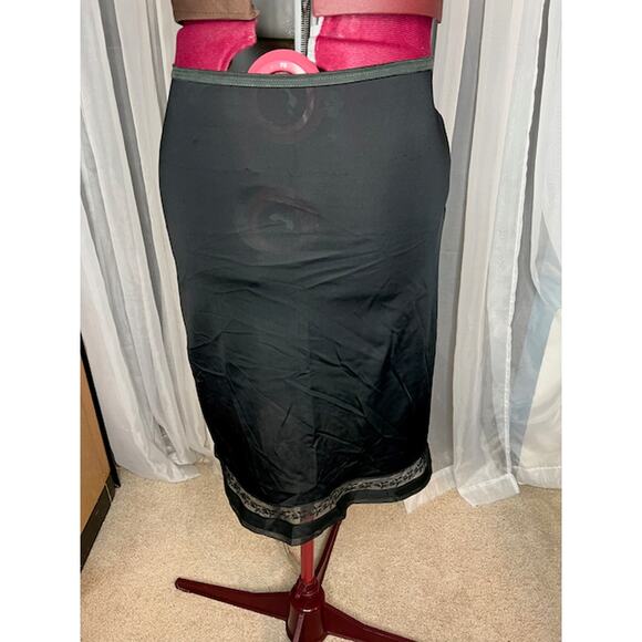 half slip skirt black slip floral lace size medium - Picture 1 of 7